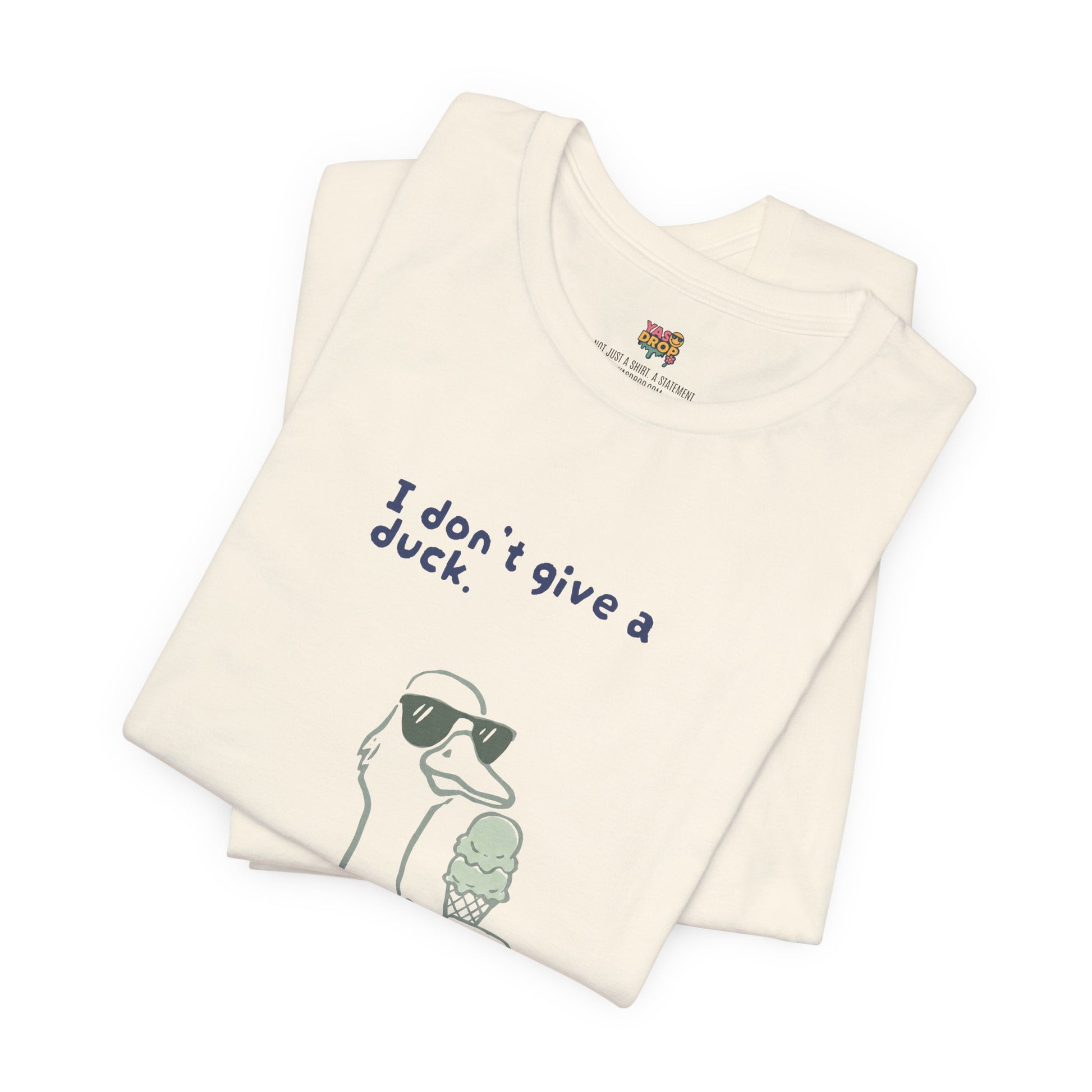 I Don't Give A Duck Graphic Tee – Ironic Minimalist Streetwear T-Shirt