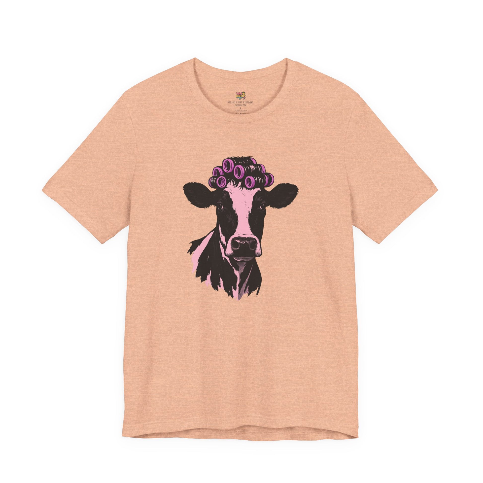 "In My Lane" Cow in Rollers Graphic Tee – Aesthetic Ironic Minimalist Streetwear