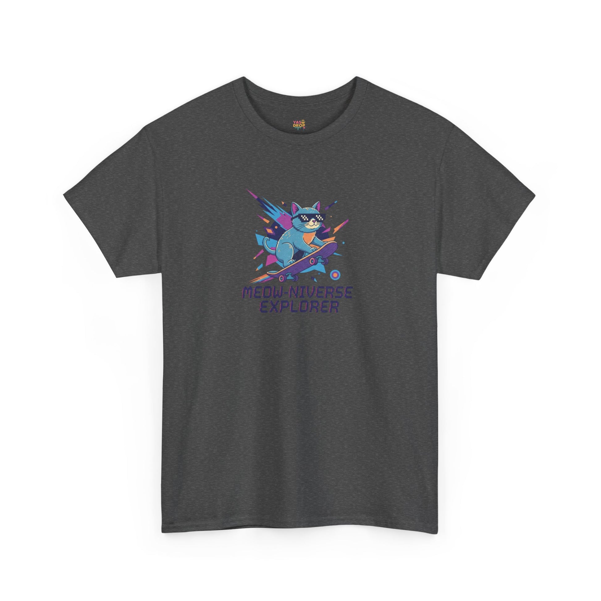 MEOW-NIVERSE EXPLORER: Retro Cyber Cat Skater Tee