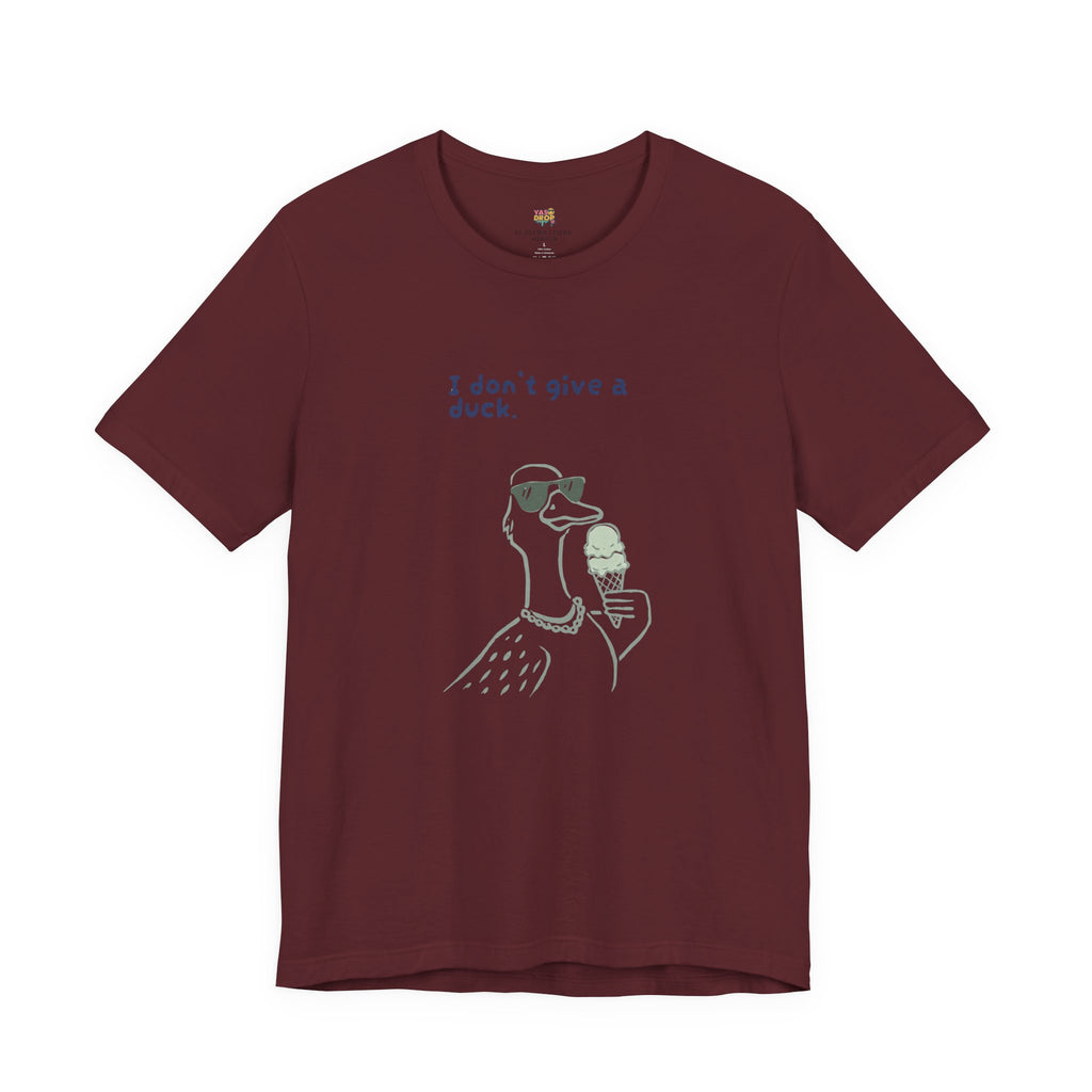 I Don't Give A Duck Graphic Tee – Ironic Minimalist Streetwear T-Shirt