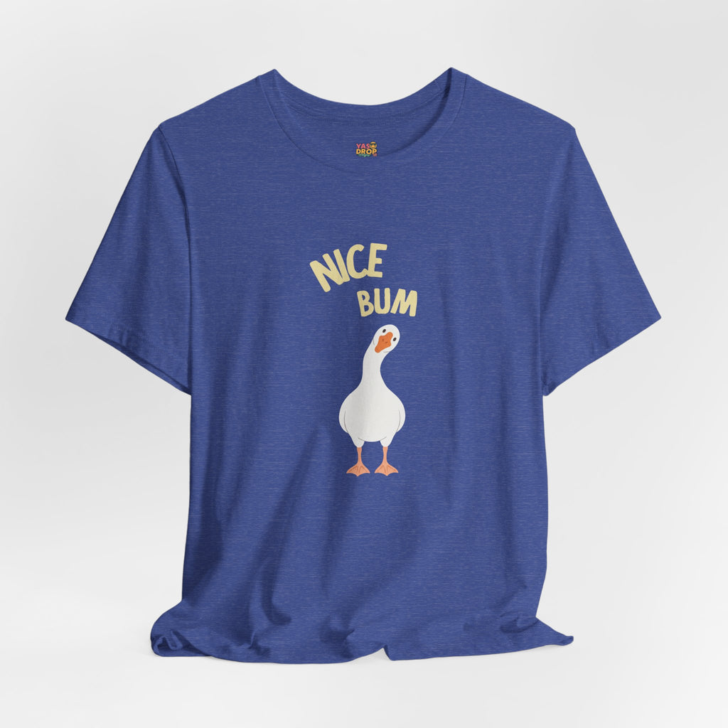 "Nice Bum" Silly Goose Graphic Tee – Ironic Minimalist Streetwear
