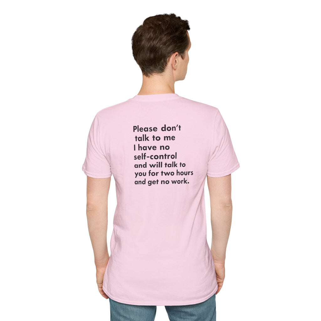 Please Don’t Talk to Me T-Shirt – Premium Double-Sided Print Edition