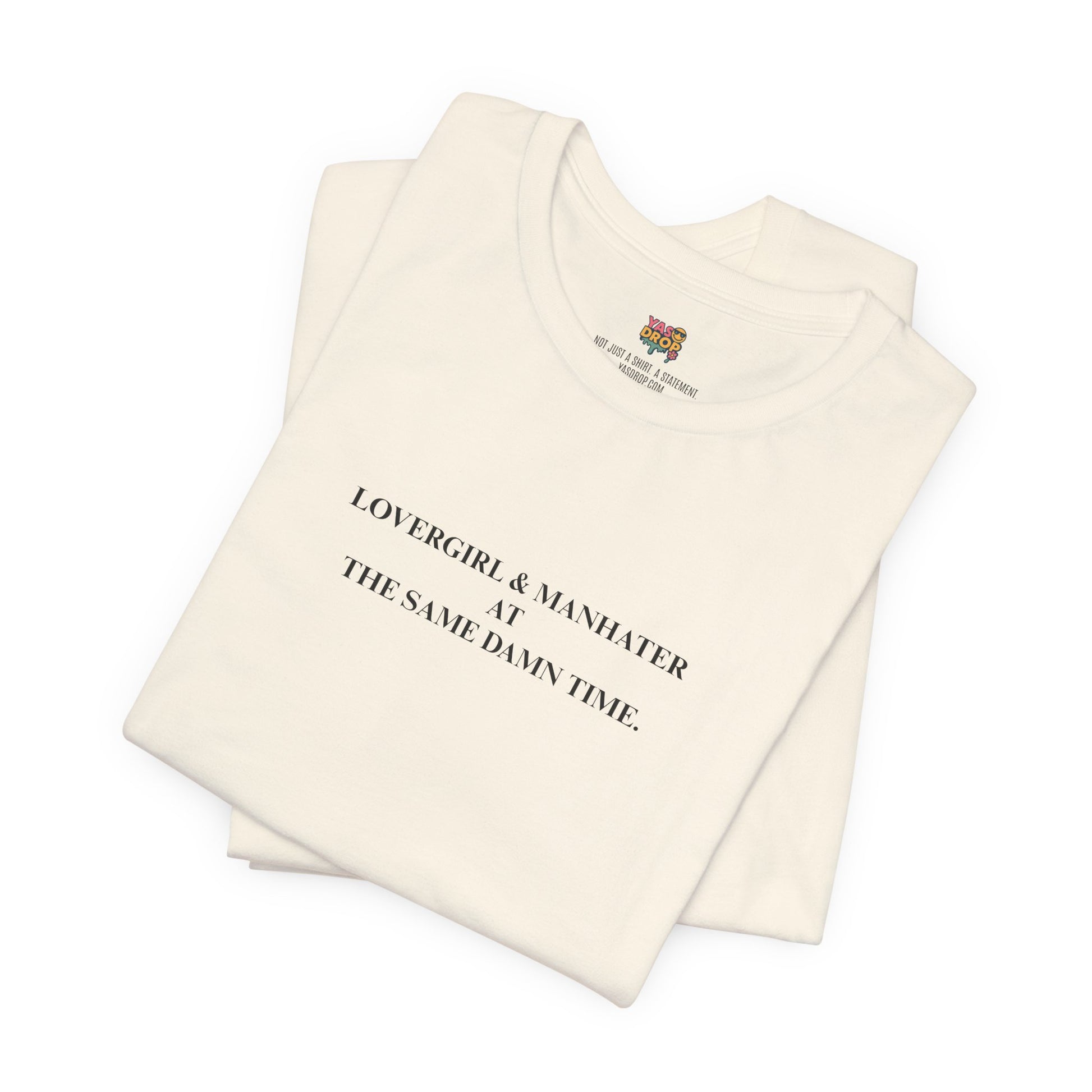 "Lovergirl & Manhater" Ironic Minimalist Graphic Tee
