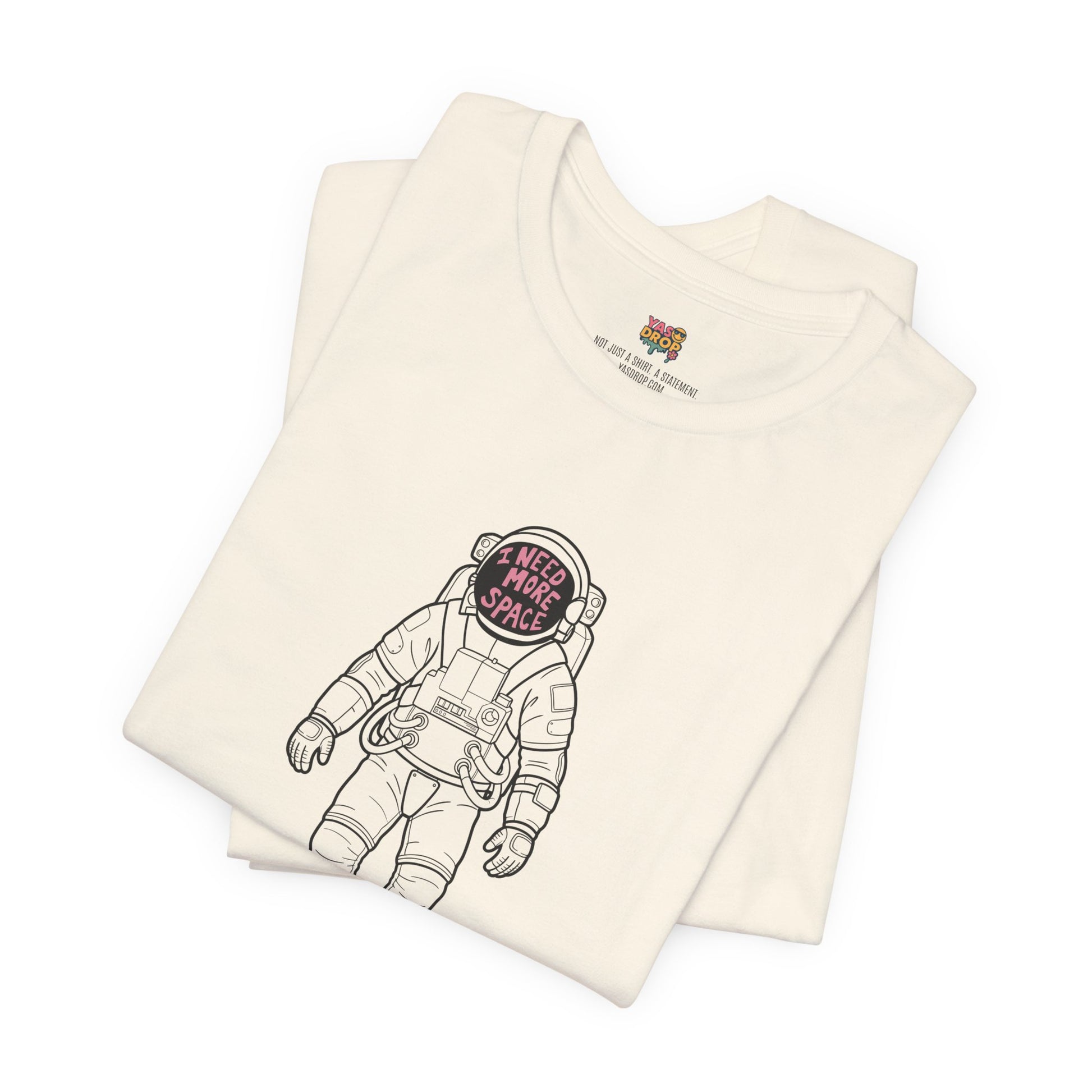 "I Need More Space" Astronaut Graphic Tee – Y2K Retro Streetwear T-Shirt