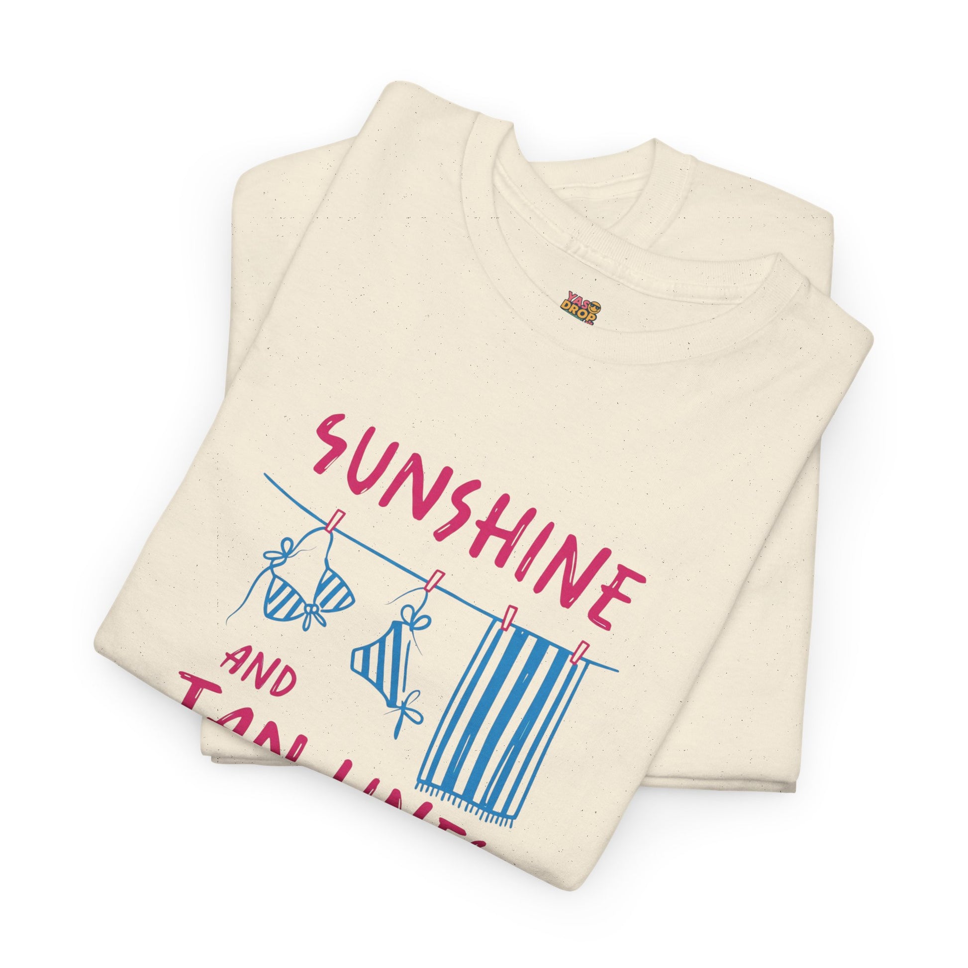 Sunshine and Tan Lines T-Shirt - Aesthetic Summer Vibe Graphic Tee