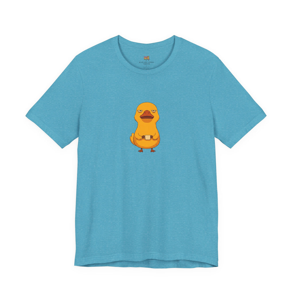 Unamused Coffee Duck Graphic Tee – Ironic Minimalist Streetwear