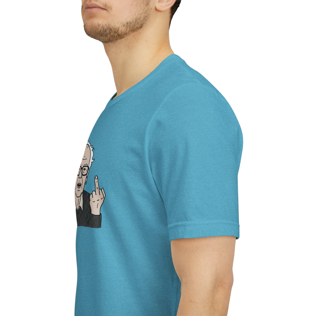 Grumpy Old Man Middle Finger Graphic Tee – Ironic Minimalist Aesthetic Streetwear T-Shirt