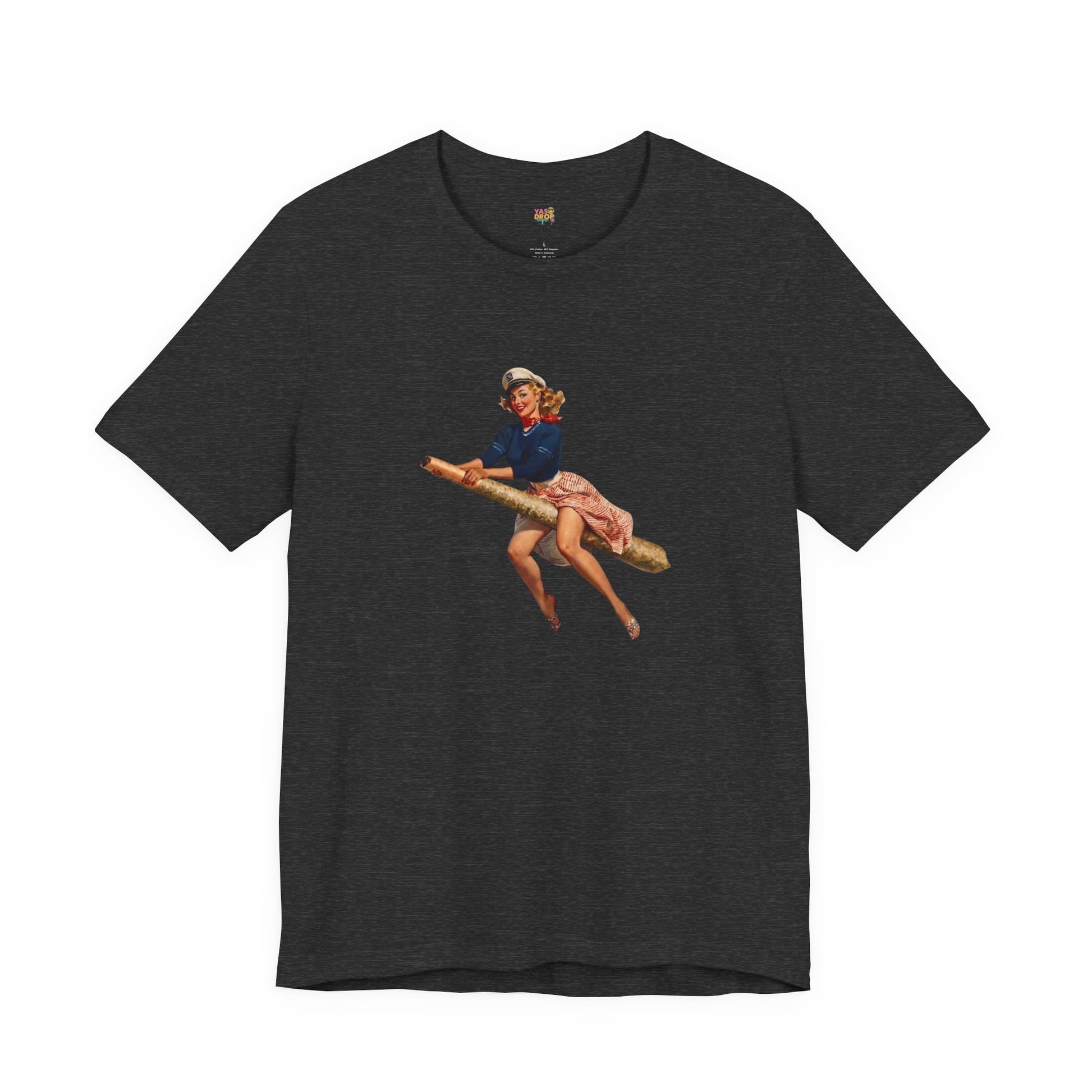Retro Pin-Up Graphic Tee - Ironic Vintage Streetwear T-Shirt