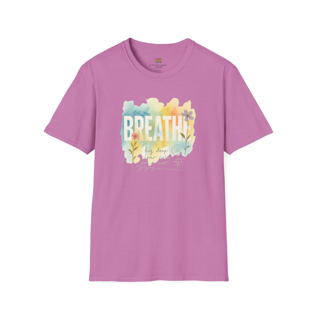 BREATHE – Mixed Media Watercolor Art Tee