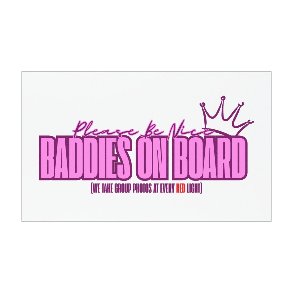 Baddies On Board Magnetic Car Sign – The Viral "Red Light" Magnet