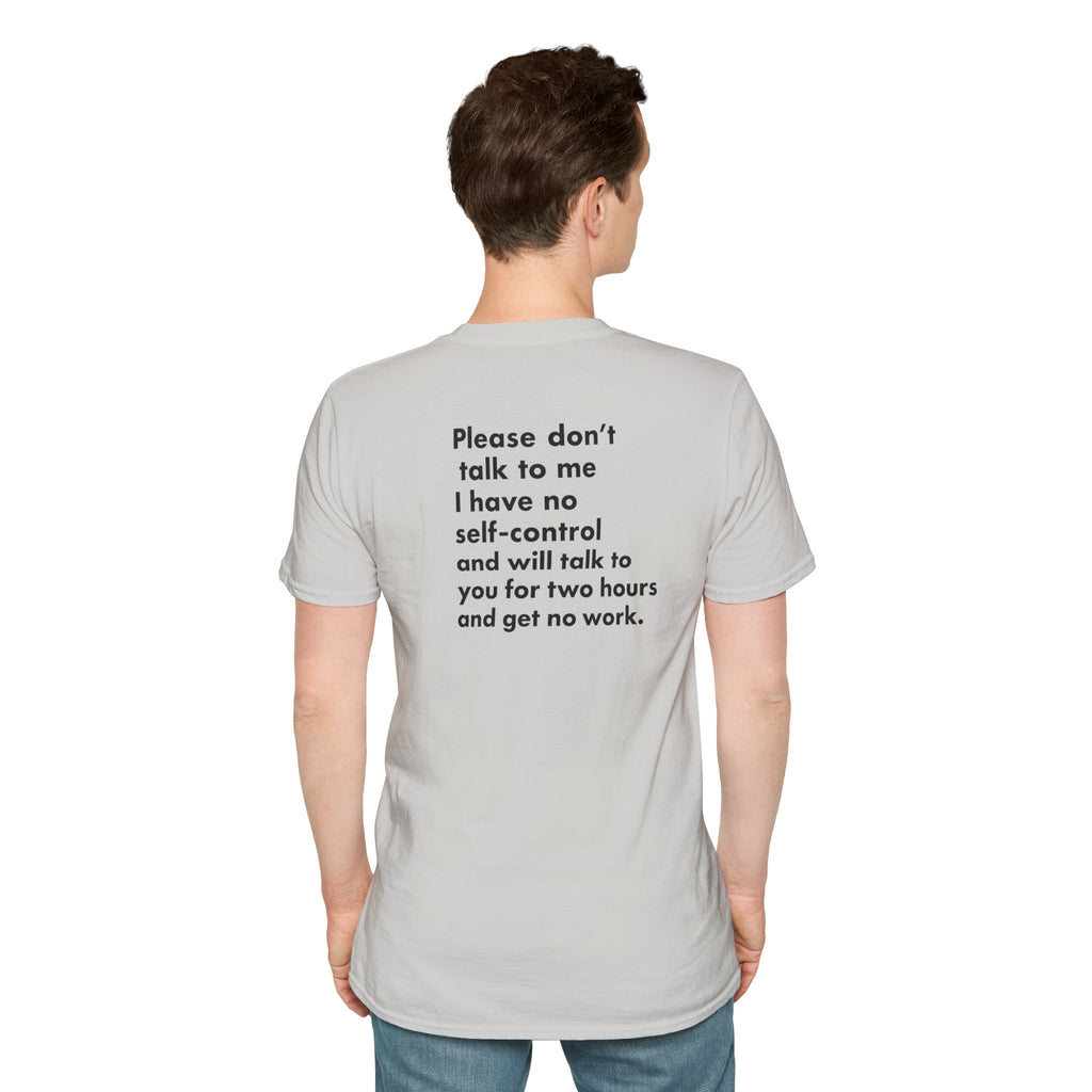 Please Don’t Talk to Me T-Shirt – Premium Double-Sided Print Edition