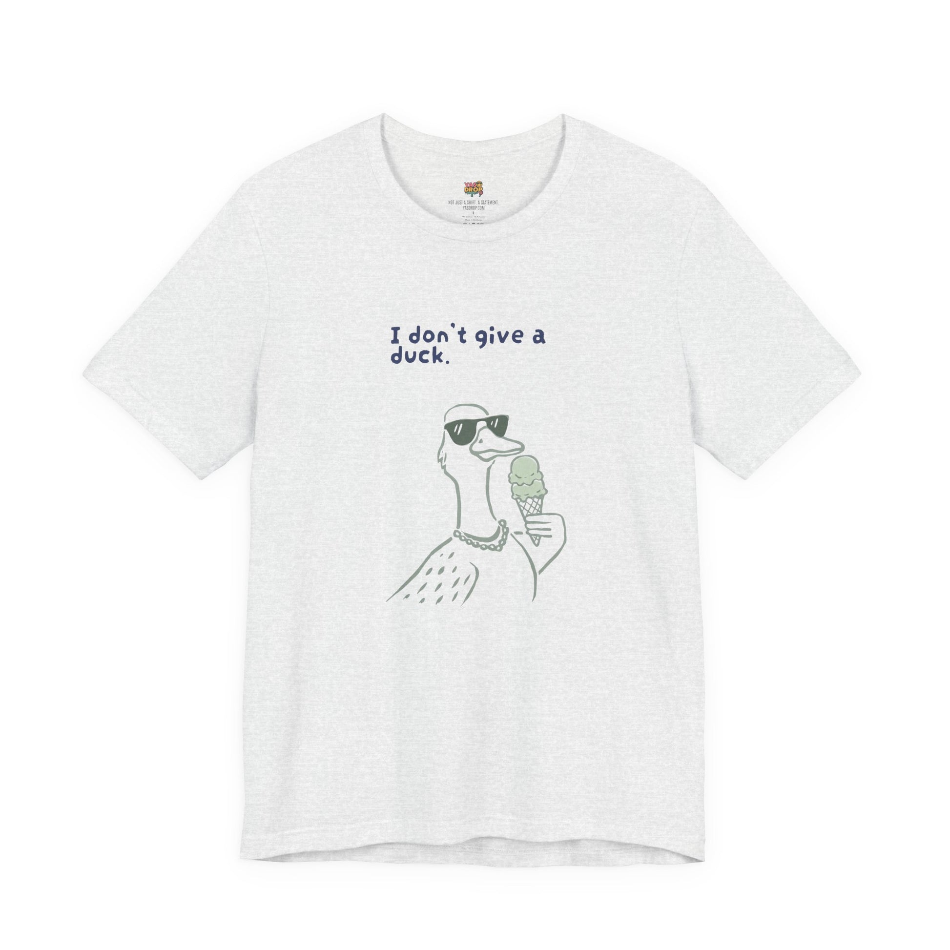 I Don't Give A Duck Graphic Tee – Ironic Minimalist Streetwear T-Shirt