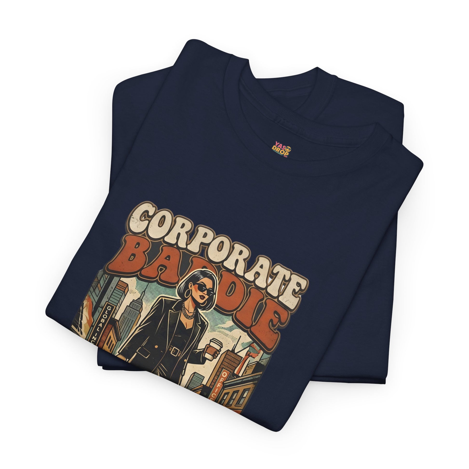 Corporate Baddie Vintage Graphic Tee - Ironic Office Aesthetic T-Shirt