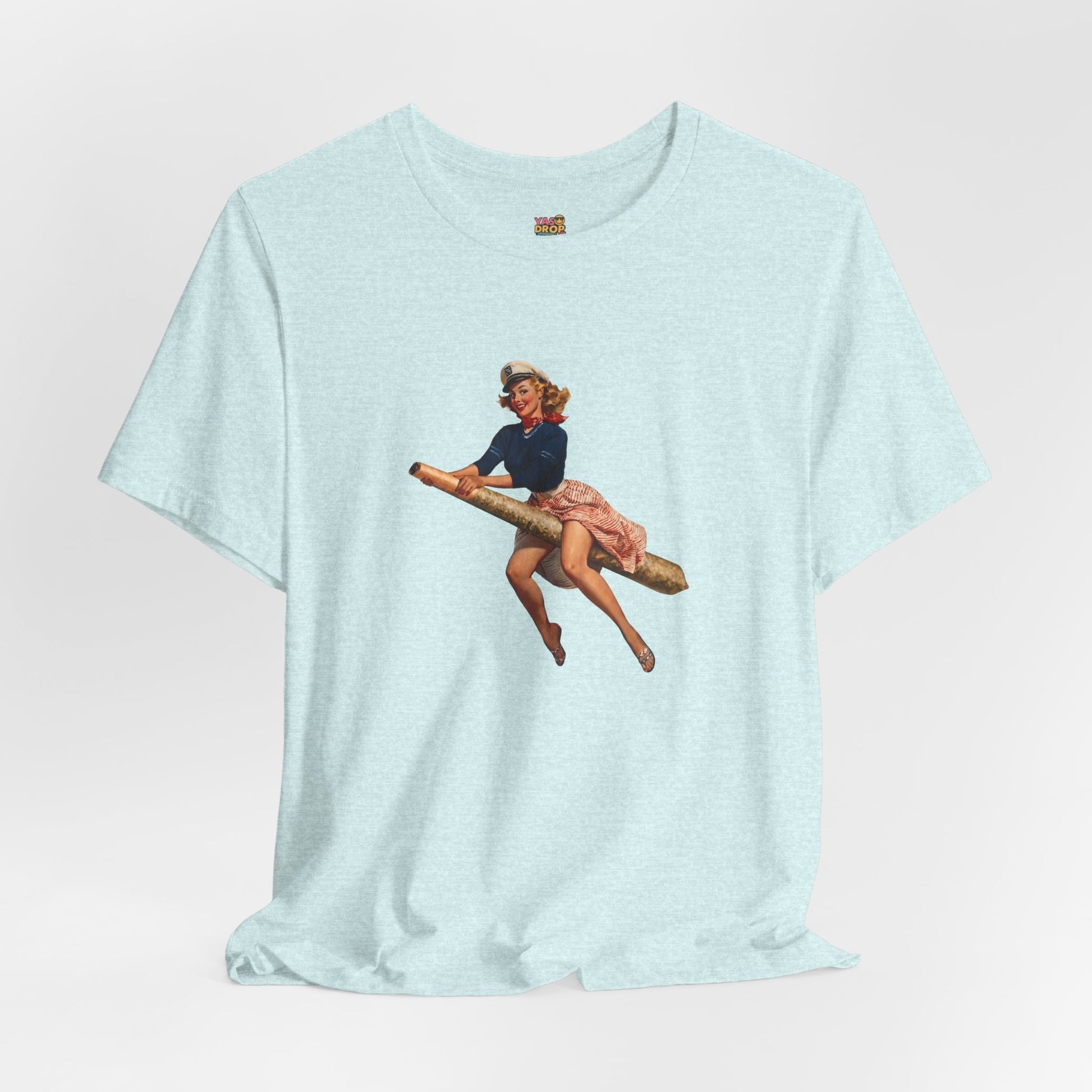 Retro Pin-Up Graphic Tee - Ironic Vintage Streetwear T-Shirt