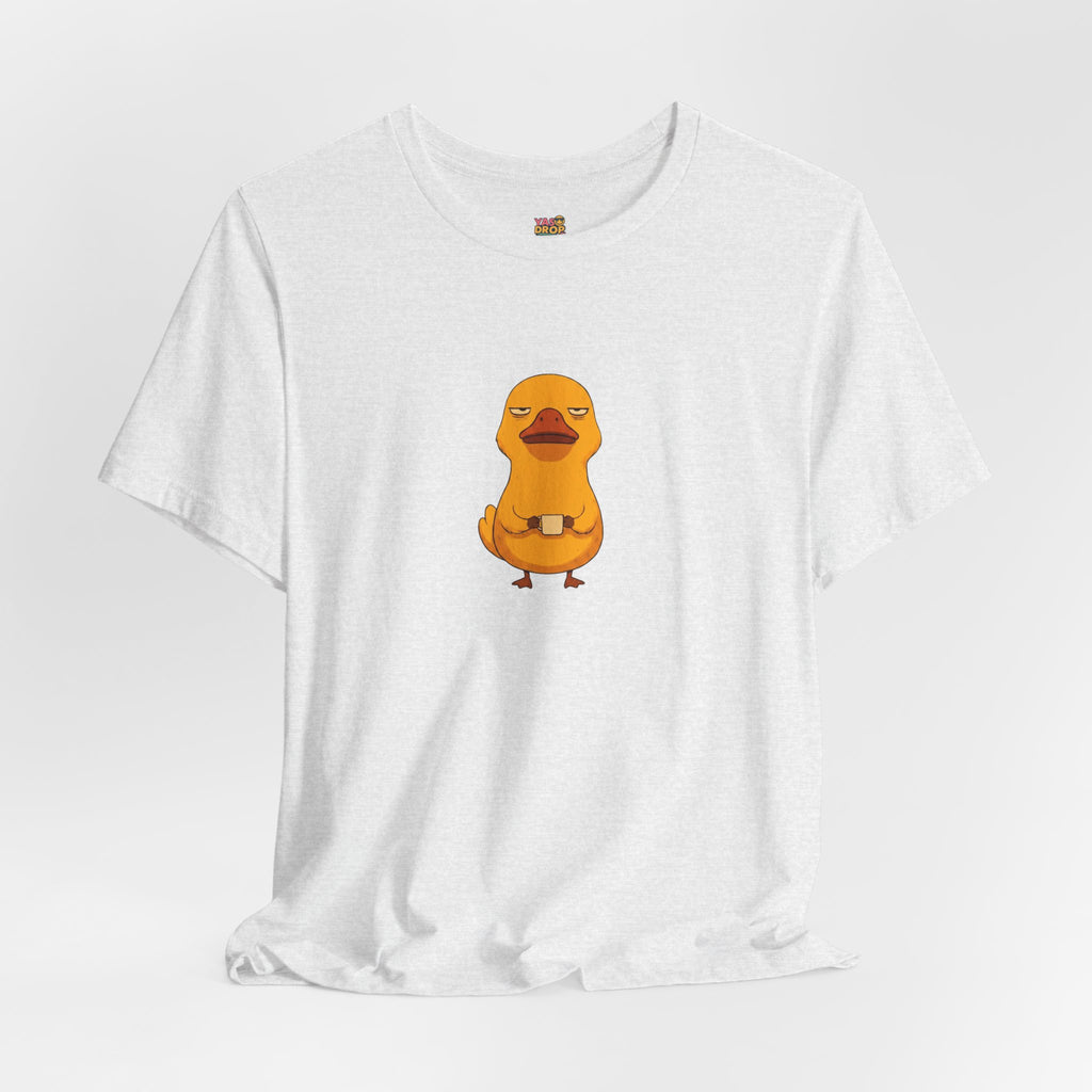 Unamused Coffee Duck Graphic Tee – Ironic Minimalist Streetwear