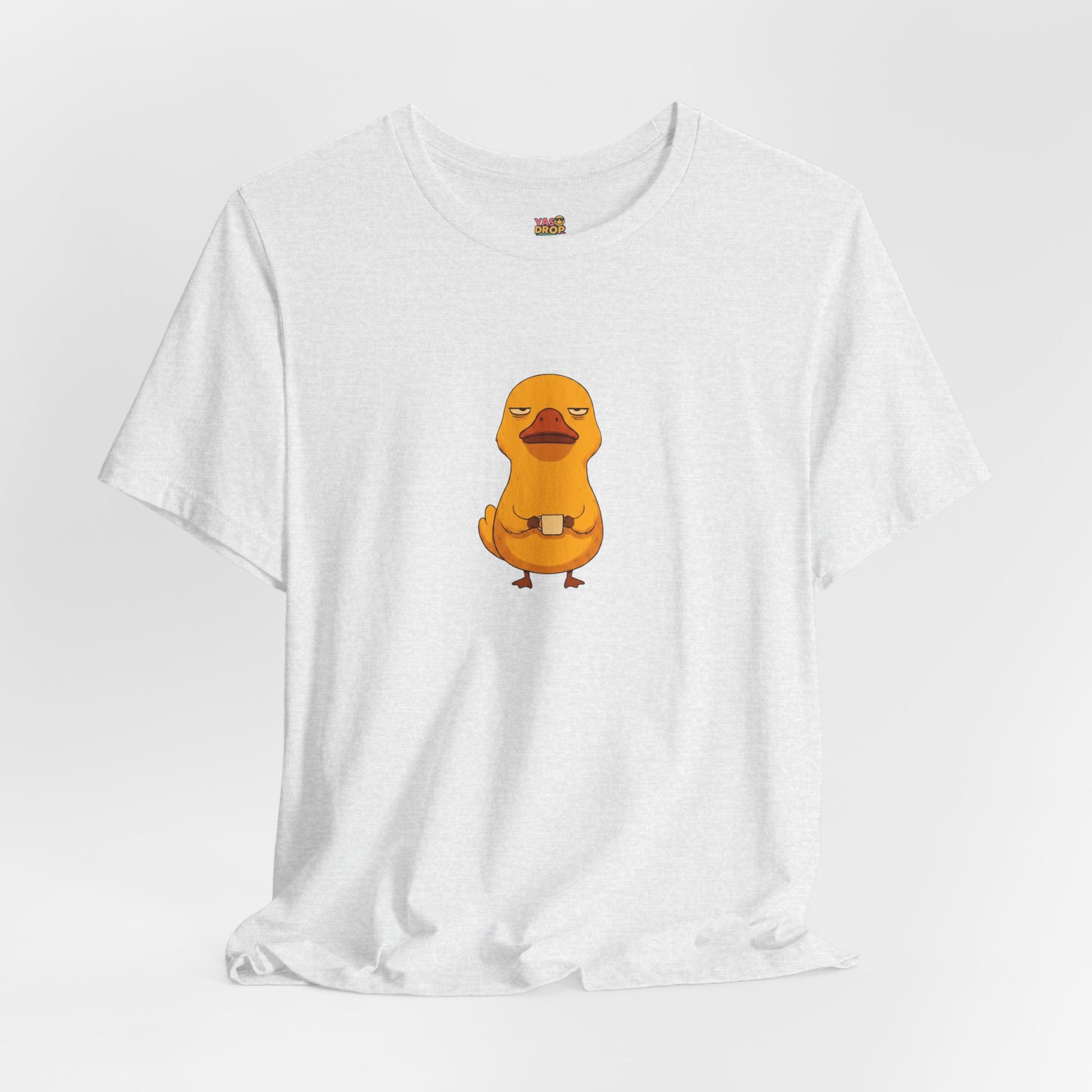 Unamused Coffee Duck Graphic Tee – Ironic Minimalist Streetwear