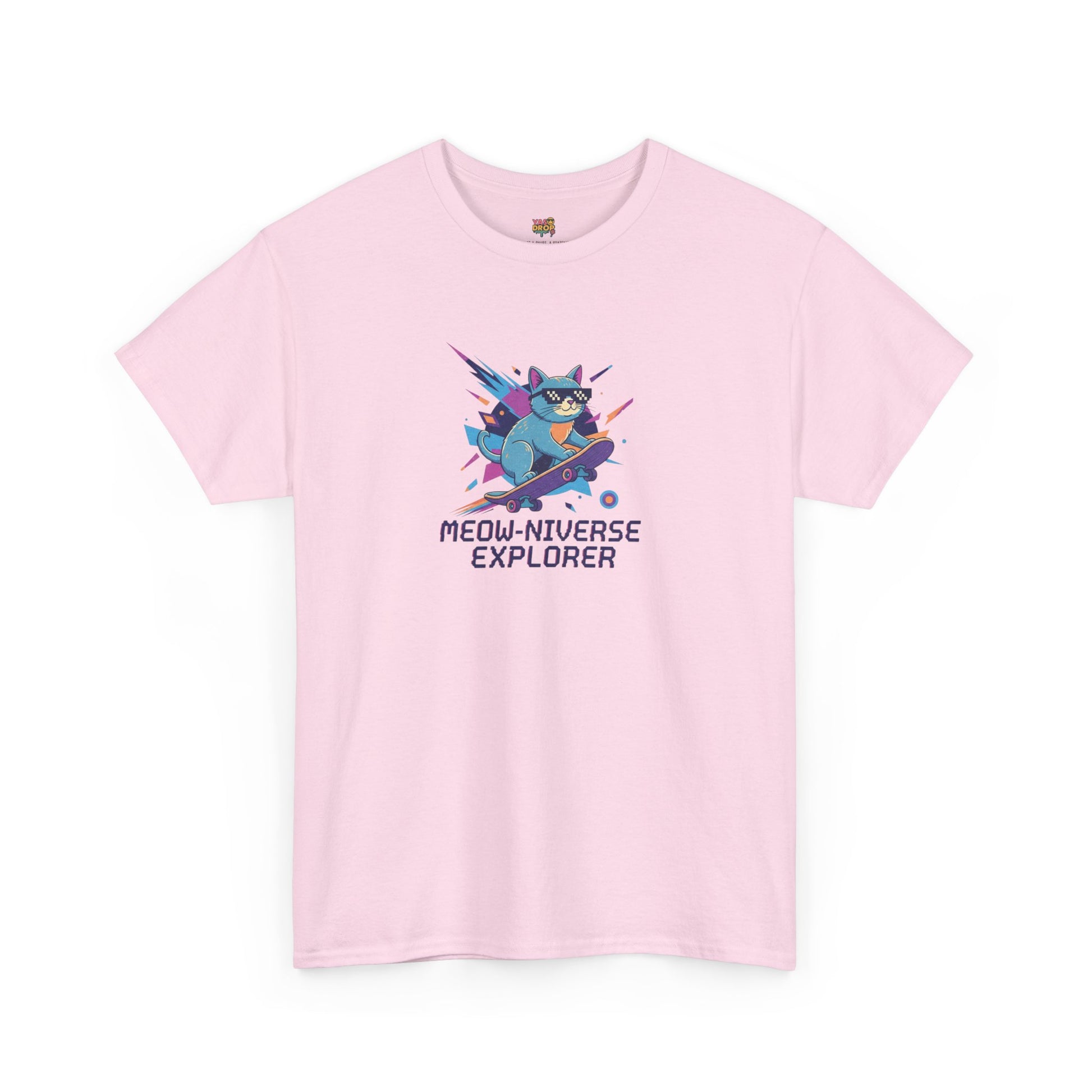 MEOW-NIVERSE EXPLORER: Retro Cyber Cat Skater Tee