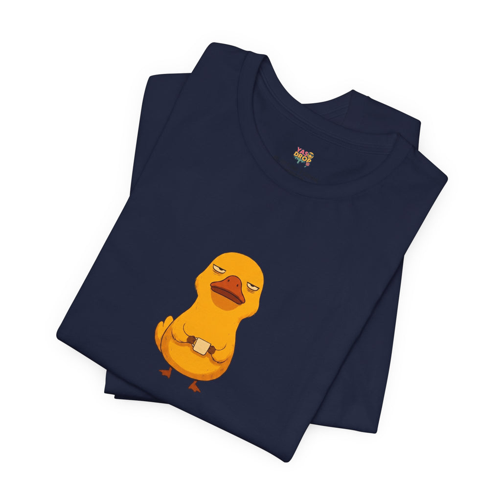 Unamused Coffee Duck Graphic Tee – Ironic Minimalist Streetwear