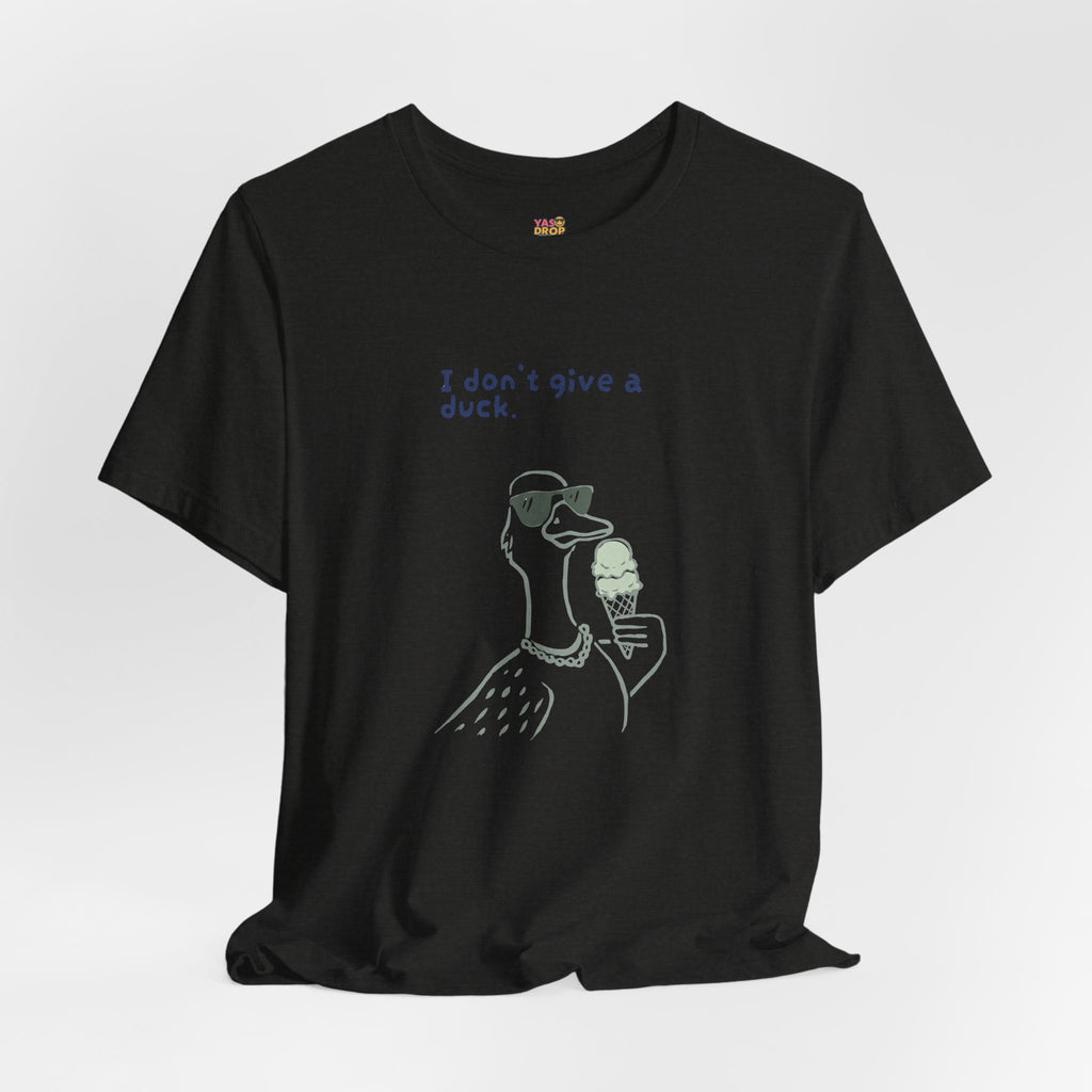 I Don't Give A Duck Graphic Tee – Ironic Minimalist Streetwear T-Shirt