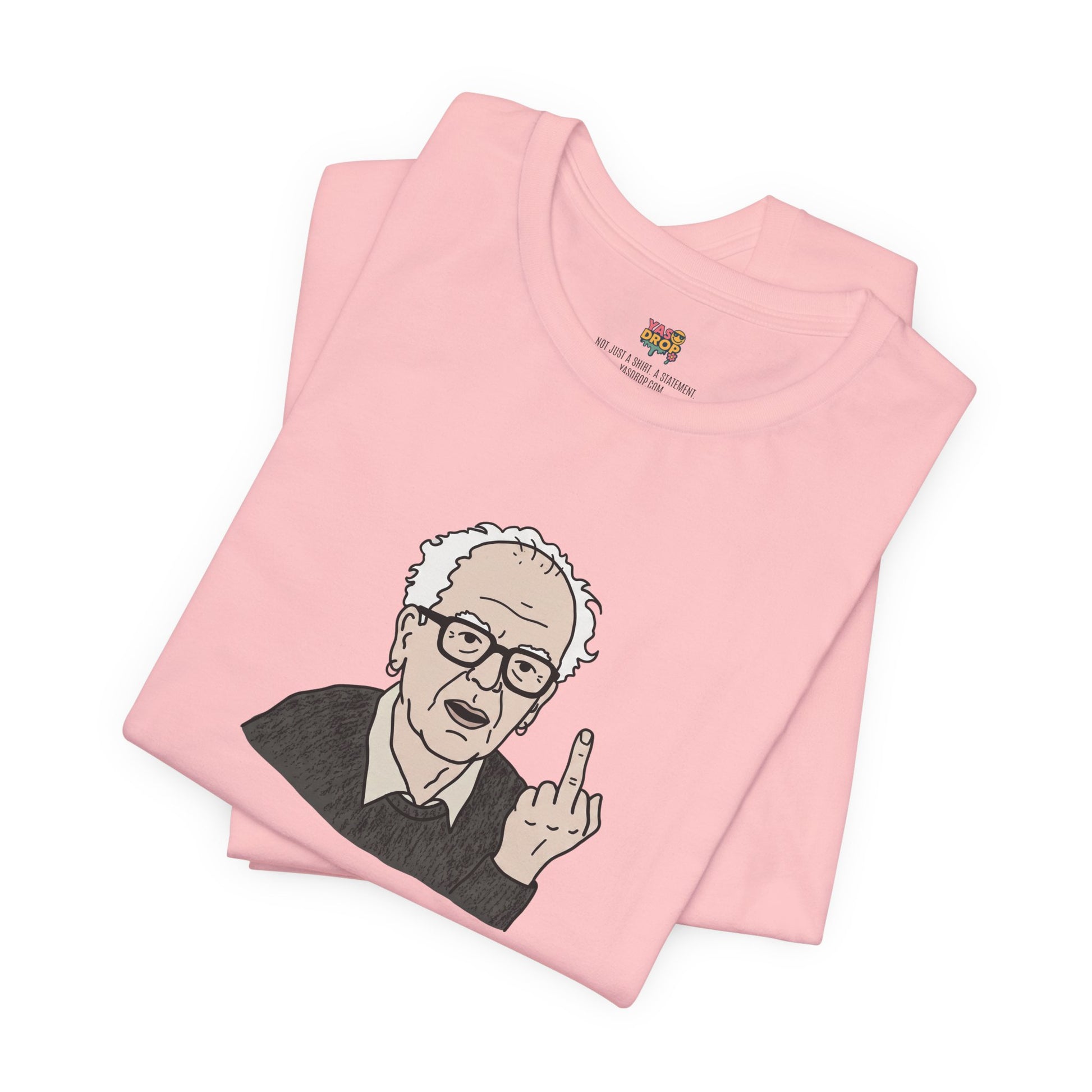 Grumpy Old Man Middle Finger Graphic Tee – Ironic Minimalist Aesthetic Streetwear T-Shirt