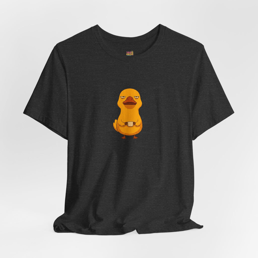 Unamused Coffee Duck Graphic Tee – Ironic Minimalist Streetwear