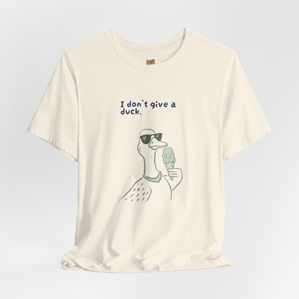 I Don't Give A Duck Graphic Tee – Ironic Minimalist Streetwear T-Shirt