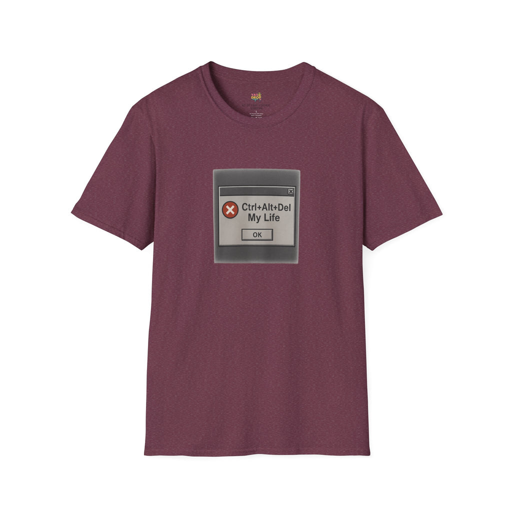 Ctrl+Alt+Del My Life T-Shirt – Retro Error Message Meme Tee