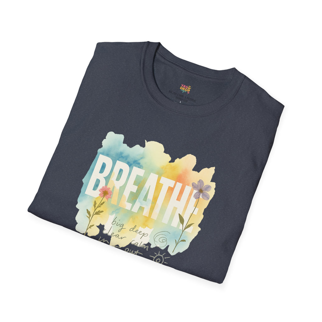 BREATHE – Mixed Media Watercolor Art Tee