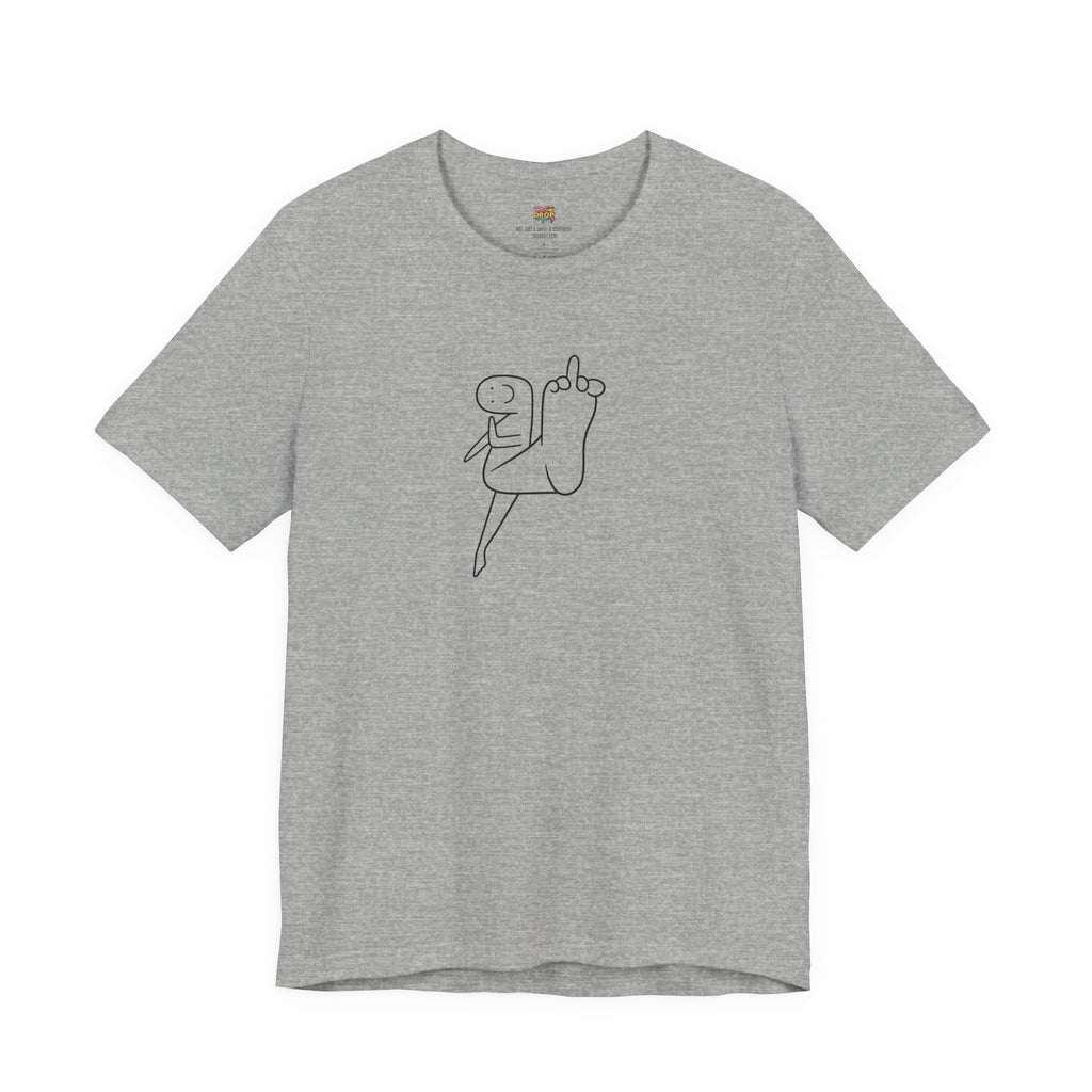 "Mood" Minimalist Graphic Tee – Ironic Middle Finger Doodle Streetwear T-Shirt