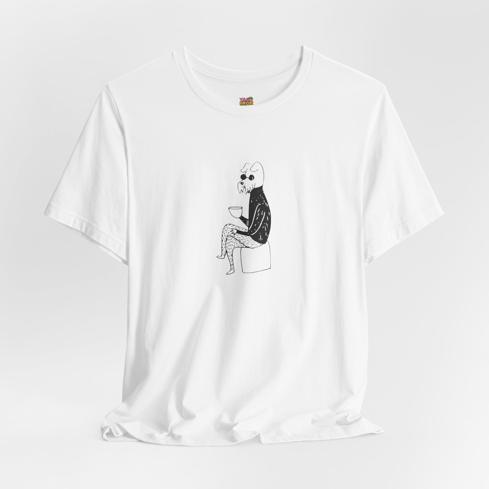 "Unbothered" Minimalist Hipster Dog Graphic Tee – Lofi Aesthetic Streetwear