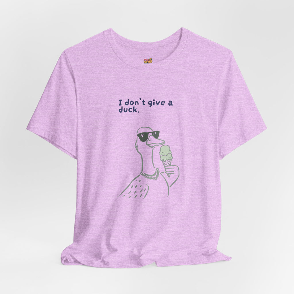 I Don't Give A Duck Graphic Tee – Ironic Minimalist Streetwear T-Shirt