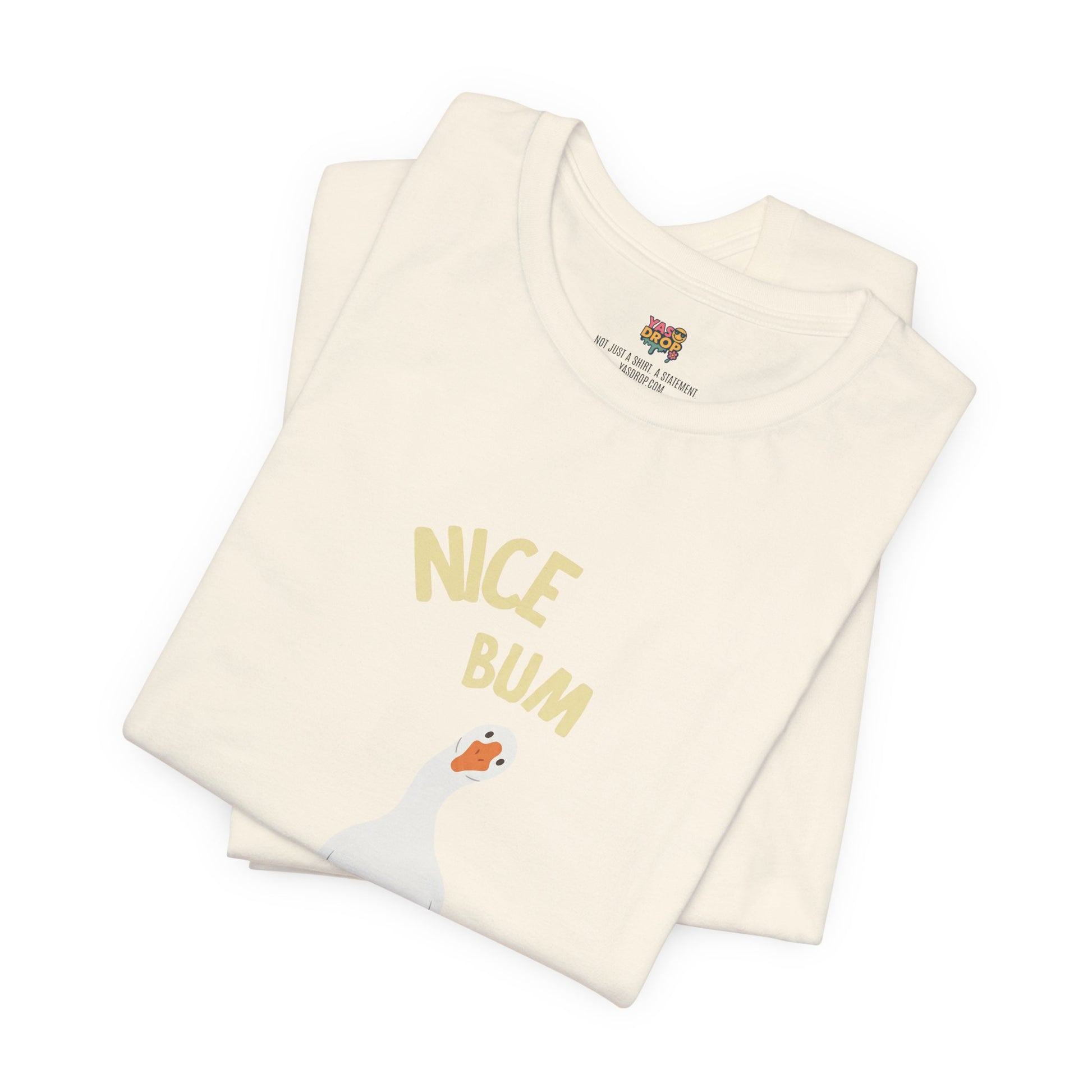 "Nice Bum" Silly Goose Graphic Tee – Ironic Minimalist Streetwear