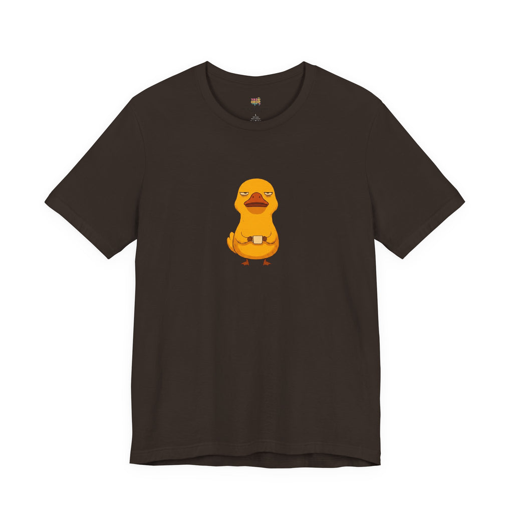 Unamused Coffee Duck Graphic Tee – Ironic Minimalist Streetwear
