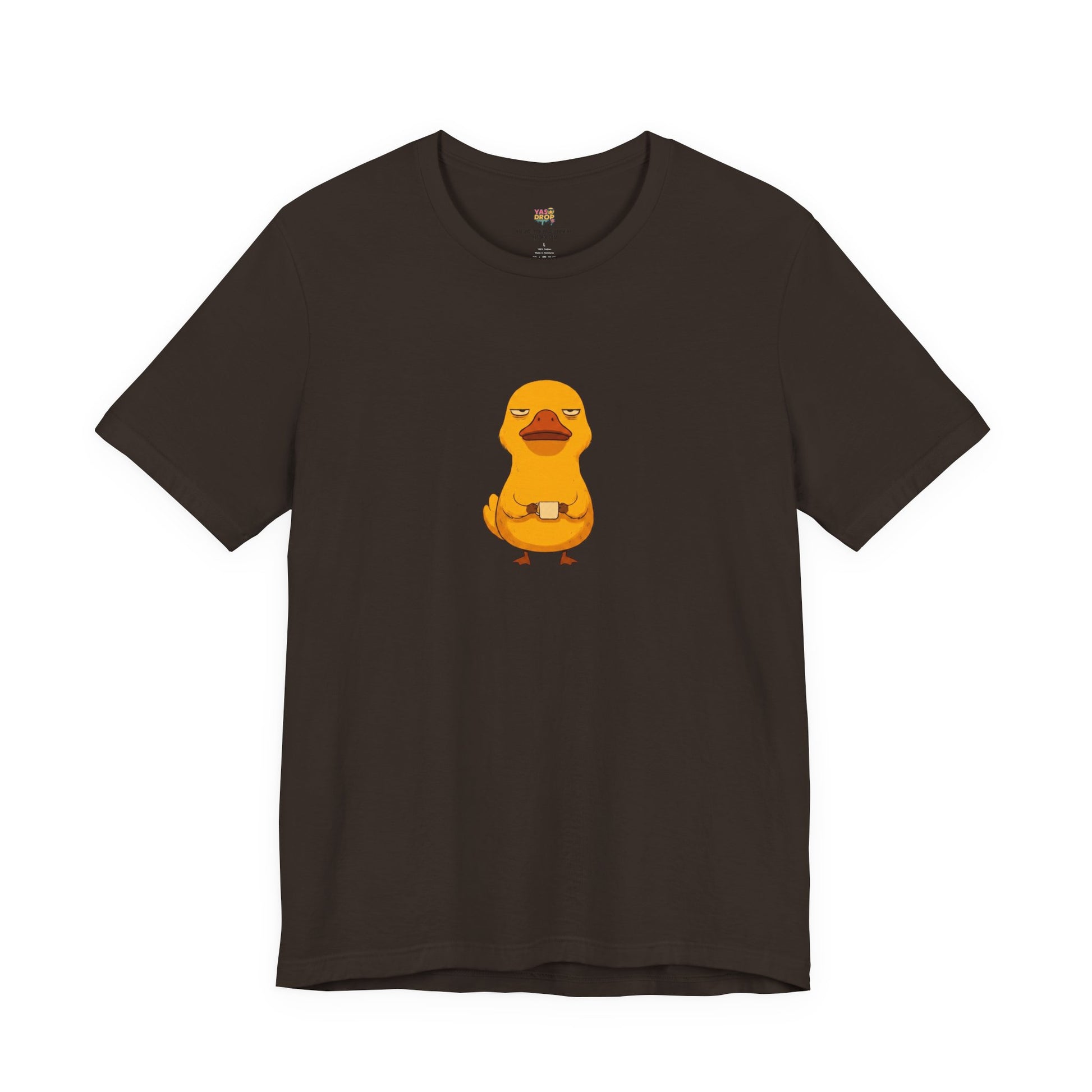 Unamused Coffee Duck Graphic Tee – Ironic Minimalist Streetwear