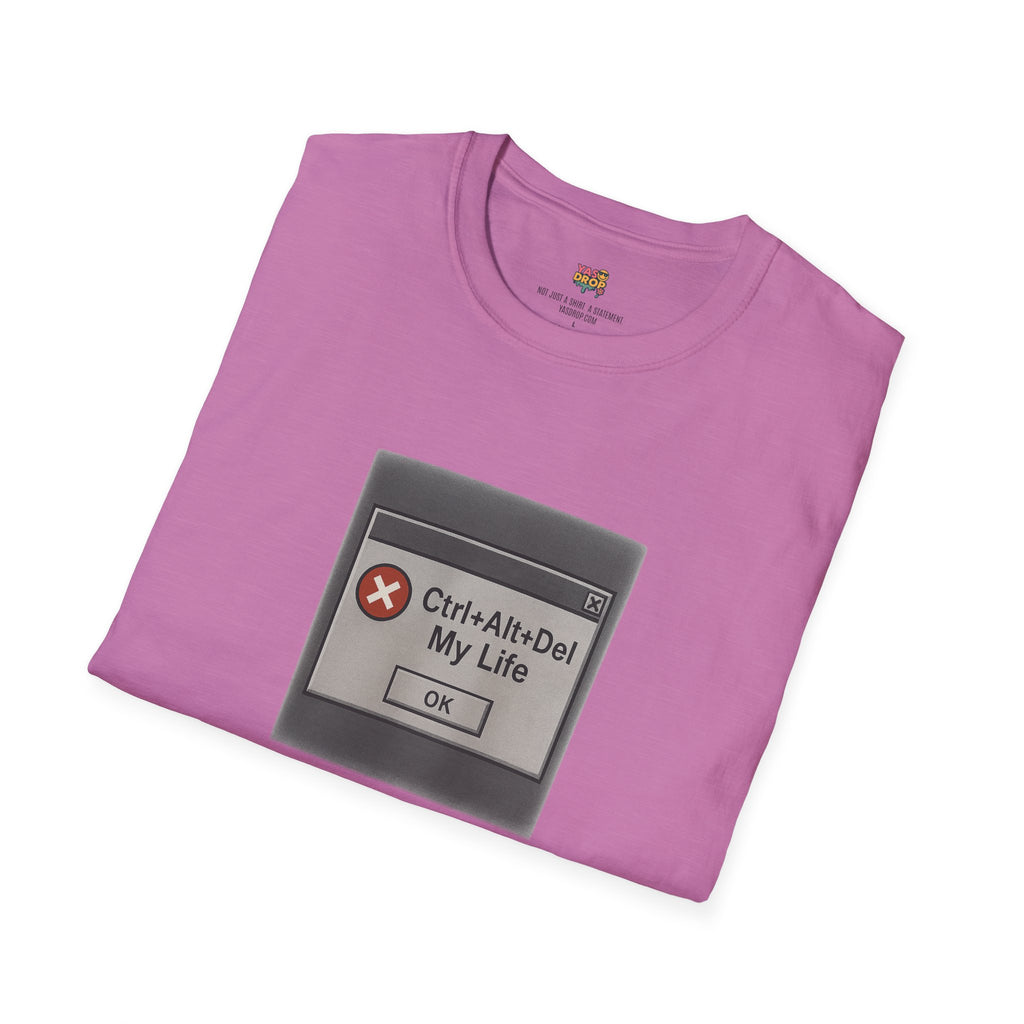 Ctrl+Alt+Del My Life T-Shirt – Retro Error Message Meme Tee