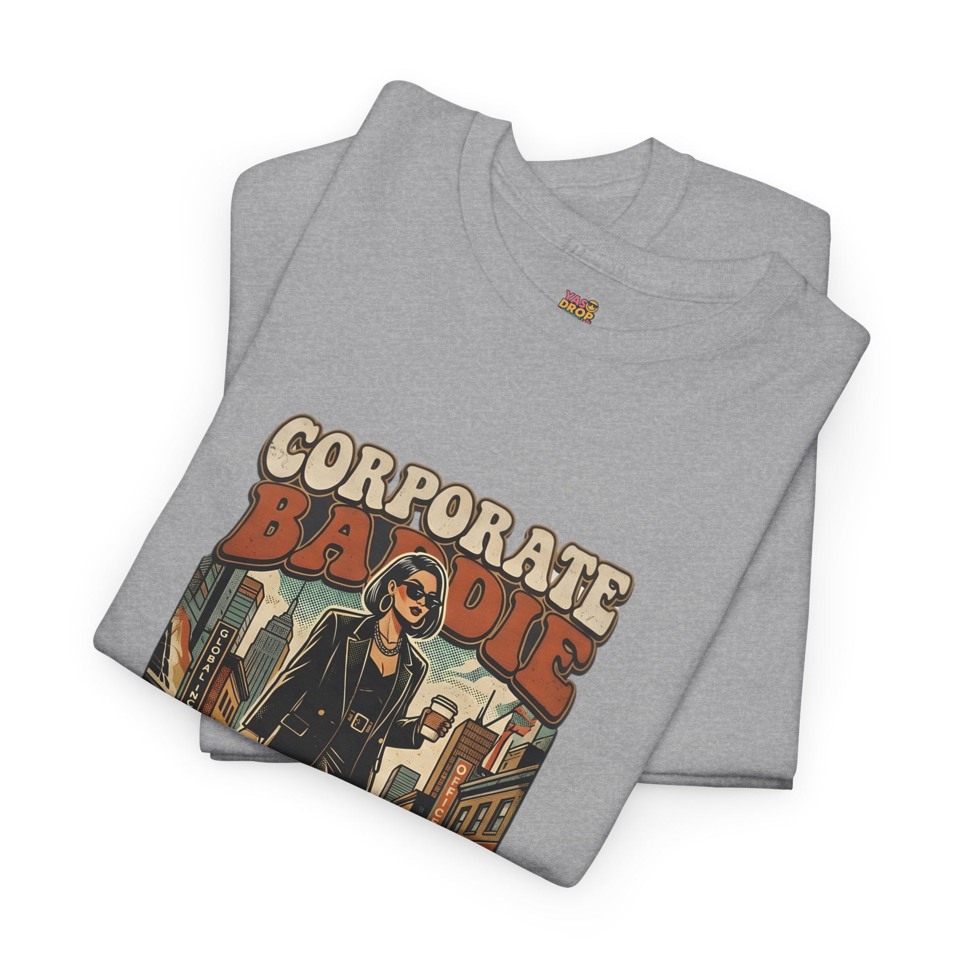 Corporate Baddie Vintage Graphic Tee - Ironic Office Aesthetic T-Shirt