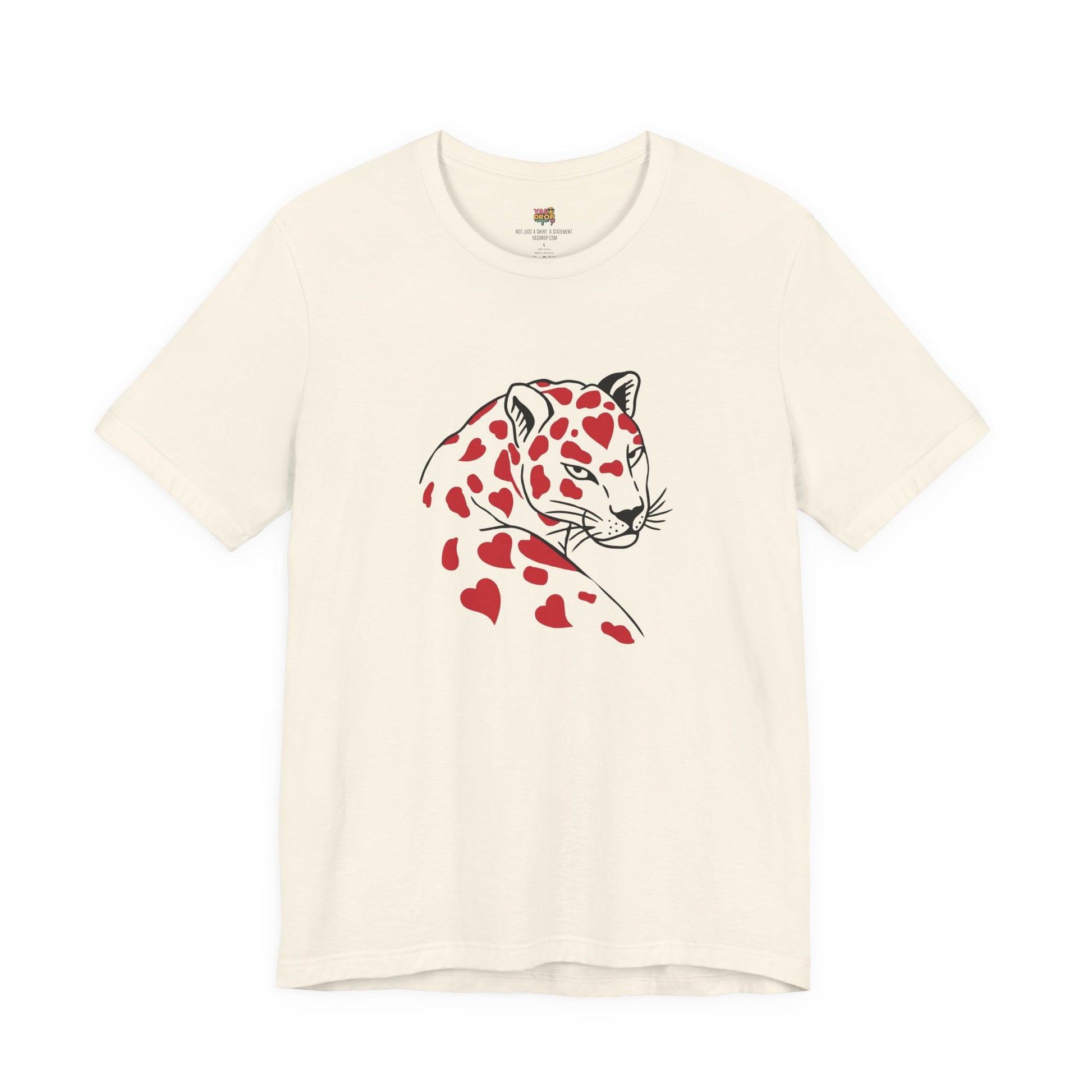 Heart Spot Leopard Graphic Tee - Aesthetic Indie Streetwear T-Shirt