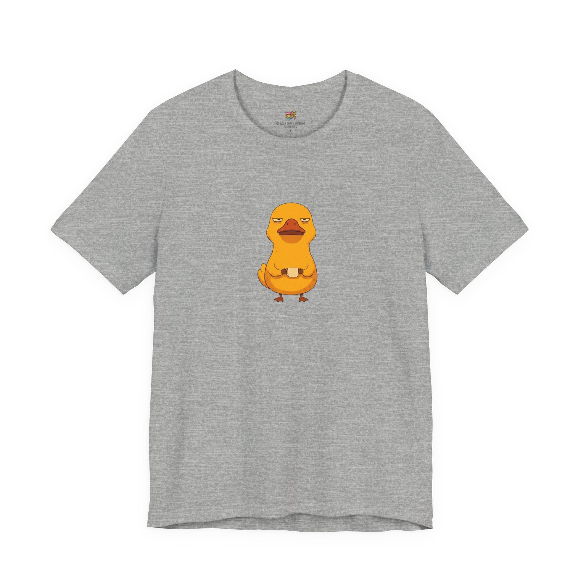 Unamused Coffee Duck Graphic Tee – Ironic Minimalist Streetwear