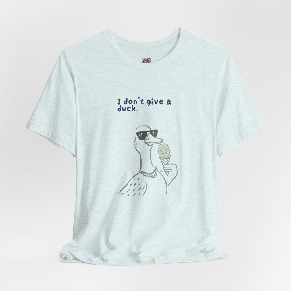 I Don't Give A Duck Graphic Tee – Ironic Minimalist Streetwear T-Shirt
