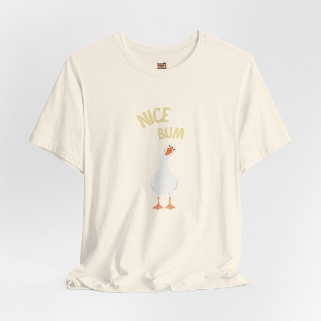 "Nice Bum" Silly Goose Graphic Tee – Ironic Minimalist Streetwear