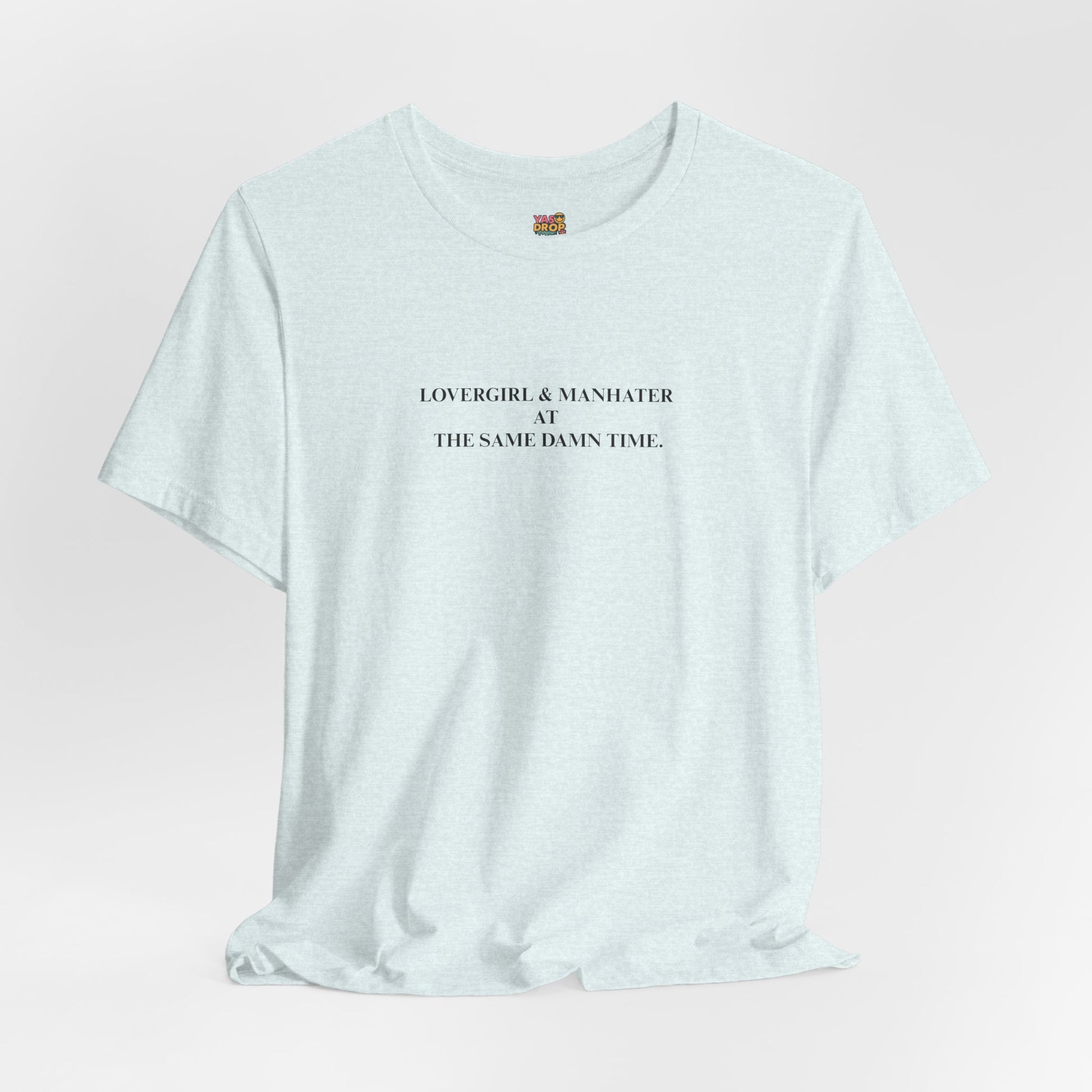 "Lovergirl & Manhater" Ironic Minimalist Graphic Tee