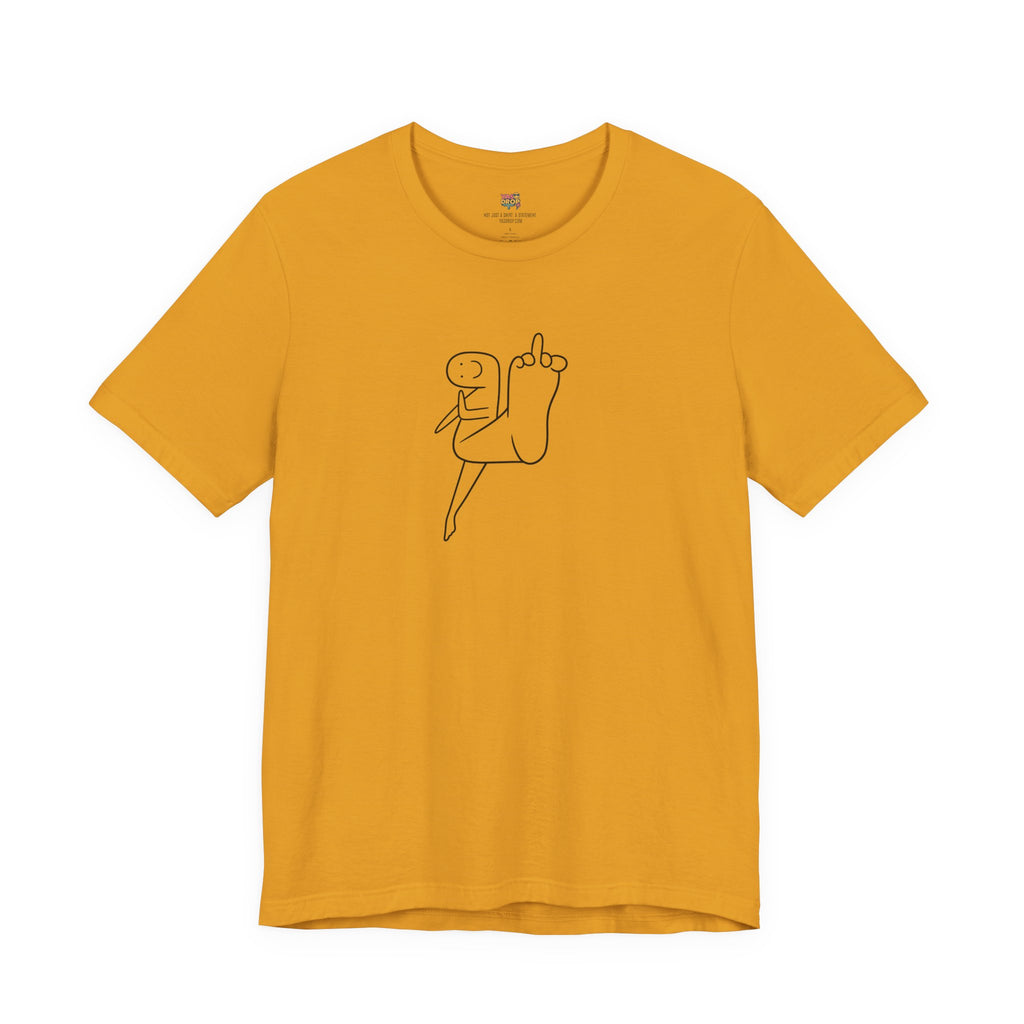 "Mood" Minimalist Graphic Tee – Ironic Middle Finger Doodle Streetwear T-Shirt