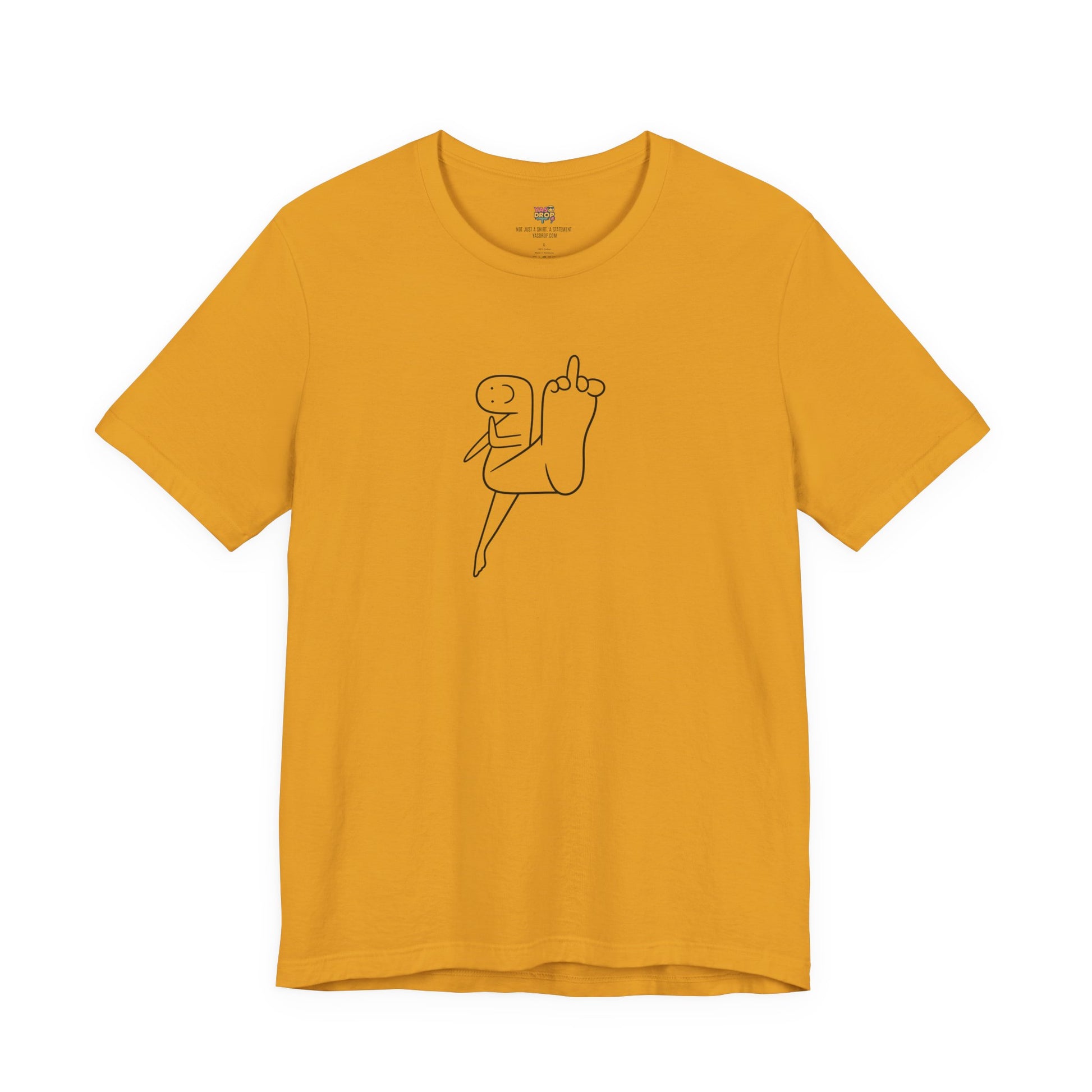 "Mood" Minimalist Graphic Tee – Ironic Middle Finger Doodle Streetwear T-Shirt