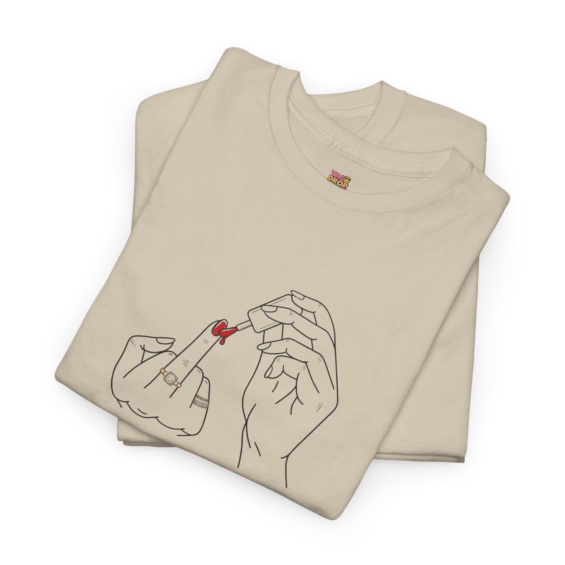 The ‘Don’t Care’ Mani Tee - Middle Finger Slay Queen Vibes