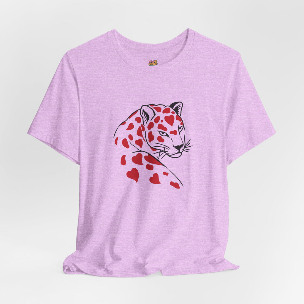 Heart Spot Leopard Graphic Tee - Aesthetic Indie Streetwear T-Shirt