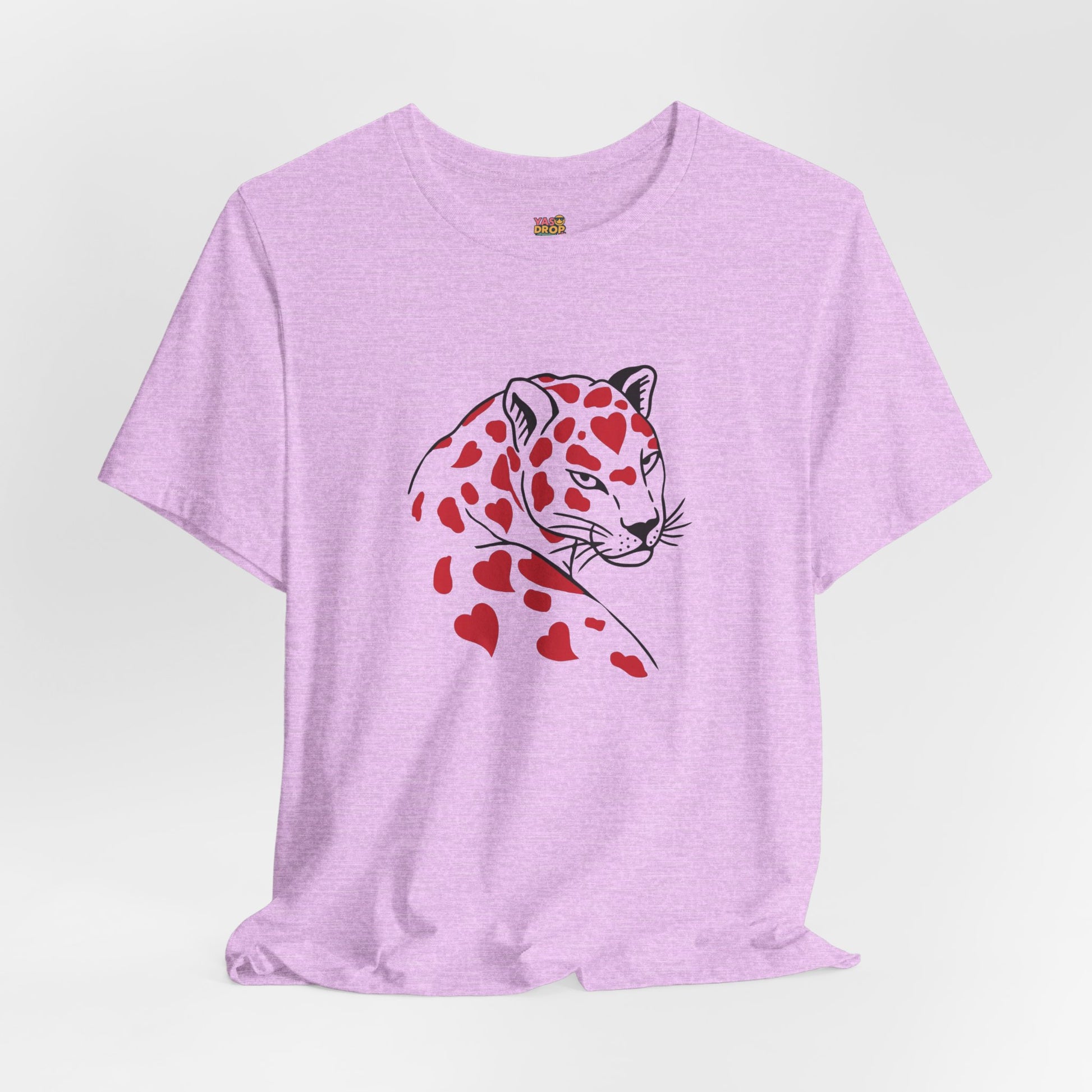 Heart Spot Leopard Graphic Tee - Aesthetic Indie Streetwear T-Shirt