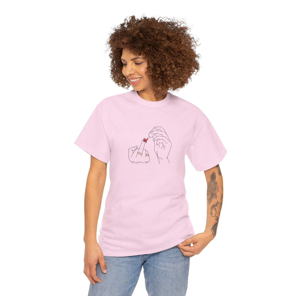 The ‘Don’t Care’ Mani Tee - Middle Finger Slay Queen Vibes