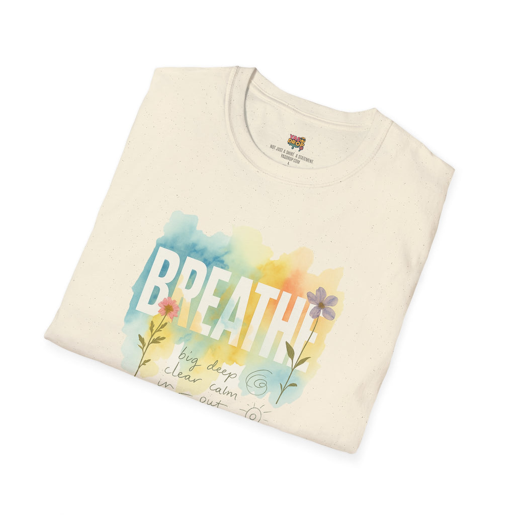 BREATHE – Mixed Media Watercolor Art Tee