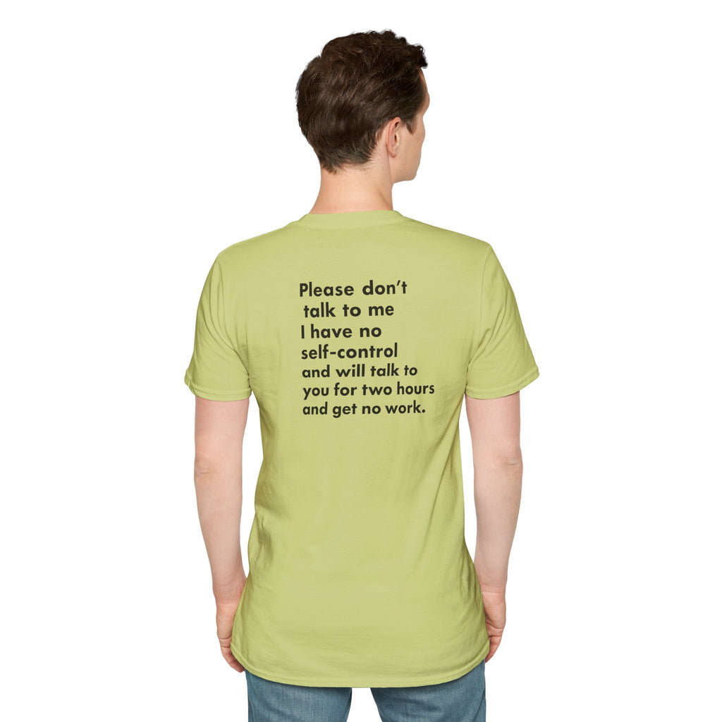 Please Don’t Talk to Me T-Shirt – Premium Double-Sided Print Edition