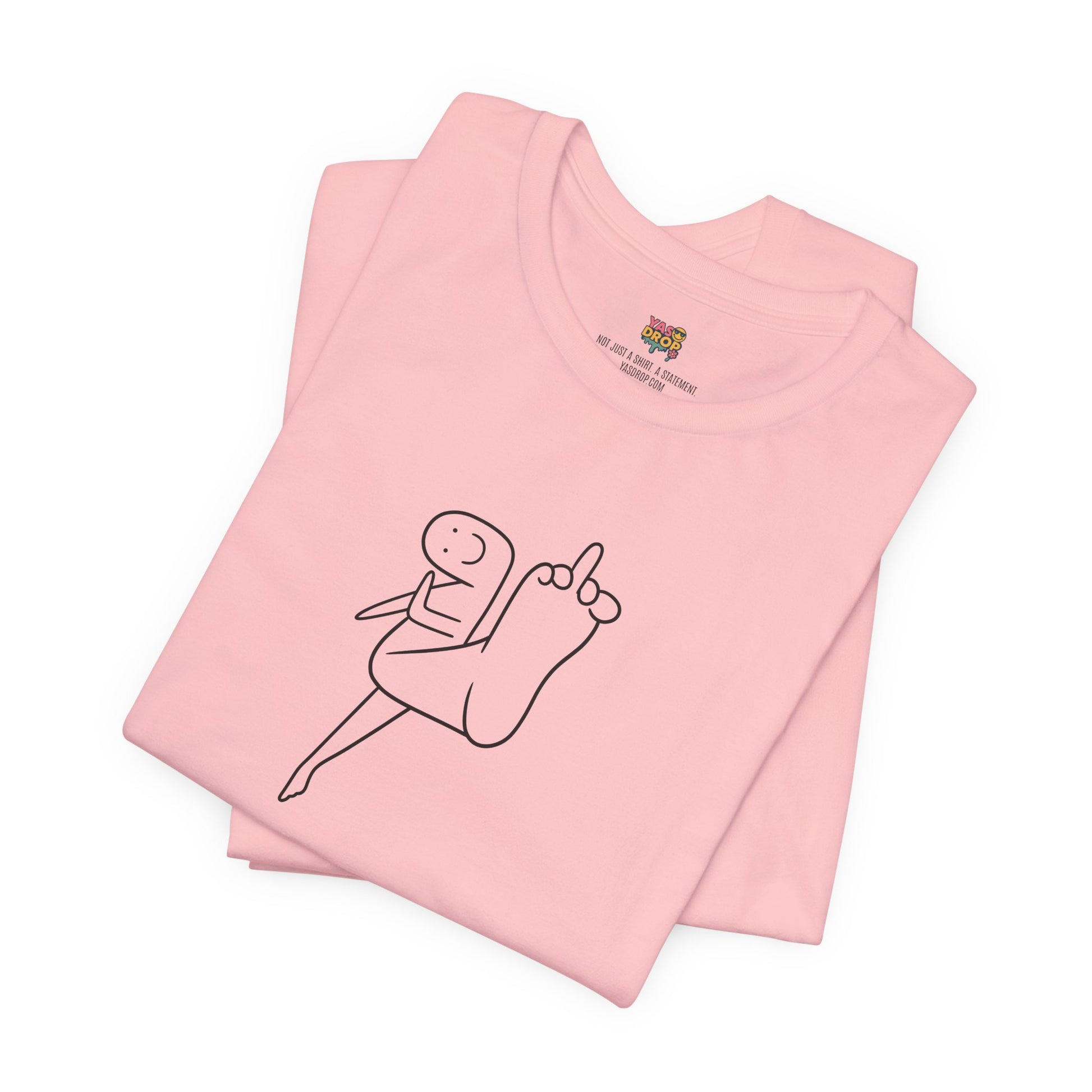"Mood" Minimalist Graphic Tee – Ironic Middle Finger Doodle Streetwear T-Shirt